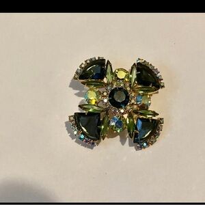Chic Multicolor Crystal Brooch